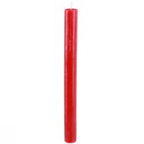 Produkt Świece stożkowe Świece barwione na czerwono 21×240mm 12szt