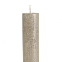 Produkt Świece stożkowe jednokolorowe szampańskie 34mm x 240mm 4 szt