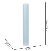 Produkt Świeca stożkowa niebieska do świeczników i dekoracji stołu, 34x240mm, 4 sztuki