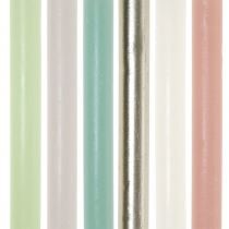 Świece w sztyfcie barwione na różne kolory 21 × 240 mm 12 sztuk