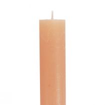 Produkt Świece stożkowe świece brzoskwiniowe w jednolitym kolorze pomarańczowe 34×300mm 4 szt