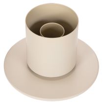 Produkt Nowoczesny świecznik stożkowy z cylindrem szklanym i podstawą, 31 cm