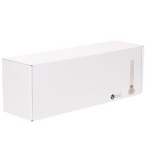 Produkt Nowoczesny świecznik stożkowy z cylindrem szklanym i podstawą, 31 cm