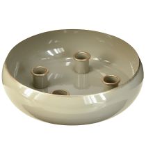 Produkt Świecznik na 4 świece misa metalowa szaro-złota 22,5cm
