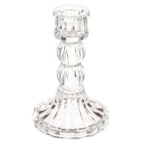 Produkt Przezroczysty świecznik, klasyczny design, dekoracja stołu, 12 cm, 2 sztuki