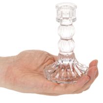 Produkt Przezroczysty świecznik, klasyczny design, dekoracja stołu, 12 cm, 2 sztuki