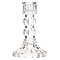 Produkt Przezroczysty świecznik, klasyczny design, dekoracja stołu, 12 cm, 2 sztuki