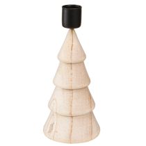 Produkt Świecznik drewniany ozdoba choinkowa naturalny wys. 16cm 2 szt.
