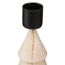 Produkt Świecznik drewniany ozdoba choinkowa naturalny wys. 16cm 2 szt.