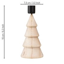 Produkt Świecznik drewniany ozdoba choinkowa naturalny wys. 16cm 2 szt.