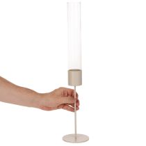 Produkt Świecznik z cylindrem szklanym na metalowej podstawie 50cm