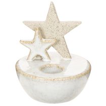 Produkt Ceramiczne świeczniki w kształcie gwiazdek, dekoracja świąteczna, 11 cm, 2 sztuki