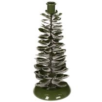 Produkt Świecznik choinkowy zielony metalowy ozdoba 28cm