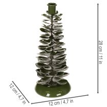 Produkt Świecznik choinkowy zielony metalowy ozdoba 28cm