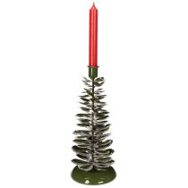 Produkt Świecznik choinkowy zielony metalowy ozdoba 28cm