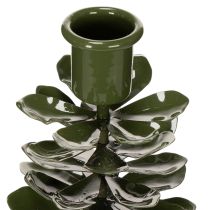 Produkt Świecznik choinkowy zielony metalowy ozdoba 28cm