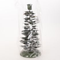 Produkt Świecznik choinkowy zielony metalowy ozdoba 28cm