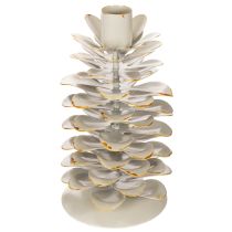 Produkt Świecznik w kształcie szyszki na świece stożkowe, 17 cm