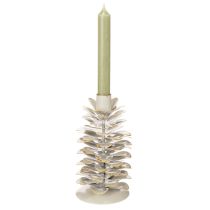 Produkt Świecznik w kształcie szyszki na świece stożkowe, 17 cm