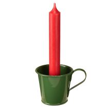 Produkt Świecznik stożkowy w kształcie kubka, ciemnozielony, wys. 6 cm, 6 szt.