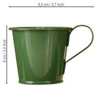 Produkt Świecznik stożkowy w kształcie kubka, ciemnozielony, wys. 6 cm, 6 szt.