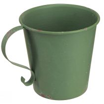 Produkt Stożkowy świecznik w stylu vintage, ozdobny metalowy zielony Ø11cm W11cm