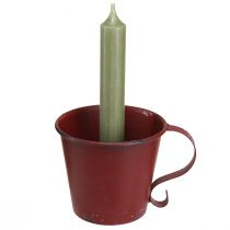 Produkt Świecznik stożkowy vintage kubek dekoracyjny w kolorze wina czerwonego Ø9,5cm W8cm 3szt