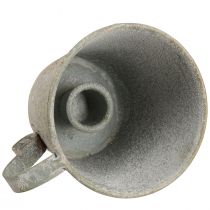 Produkt Świecznik stożkowy vintage świecznik na kubek metalowy szary Ø9,5cm W8cm 3szt