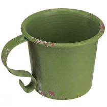 Produkt Świecznik w kształcie sztyftu vintage kubek metalowy zielony Ø7cm W6cm 2szt