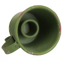 Produkt Świecznik w kształcie sztyftu vintage kubek metalowy zielony Ø7cm W6cm 2szt