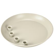 Produkt Świecznik stożkowy na 4 świece, misa na świecę, szary metal, Ø30cm