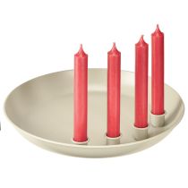 Produkt Świecznik stożkowy na 4 świece, misa na świecę, szary metal, Ø30cm