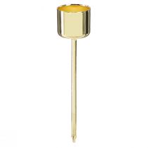 Produkt Świecznik w sztyfcie do zatykania złoty Ø22mm W10,5cm 12 szt
