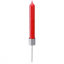 Produkt Świecznik w sztyfcie do wtyku świecznika srebrnoszary Ø2,5cm W11cm 16 szt