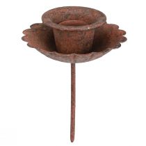 Produkt Świecznik w kształcie sztyftu do zatyczki o wyglądzie rdzy Ø8,5cm W4cm 4szt