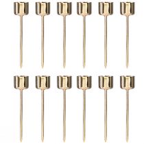 Produkt Świecznik w sztyfcie do podłączenia czerwonego złota Ø22mm W10,5cm 12 sztuk
