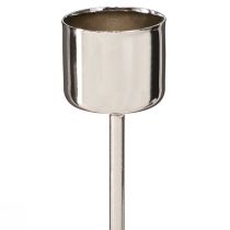 Produkt Świecznik sztyftowy do zatykania srebrny Ø22mm 10,5cm 12 szt
