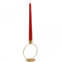 Świecznik złoty świecznik metalowy pierścień Ø10,5cm
