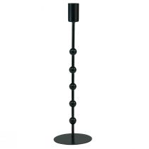 Świecznik w kształcie kija, metalowy świecznik czarny, wys. 30cm