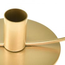Produkt Ozdobny metalowy świecznik pierścieniowy w kolorze szampana Ø35cm