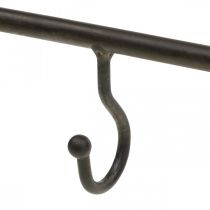 Bar z 7 hakami Metal Antique Look Hook Rail 50×H55cm