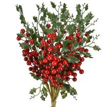 Produkt Gałązka świąteczna ostrokrzewu jagody Ilex sztuczne 45cm 6 szt