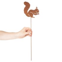 Produkt Palik ogrodowy wiewiórka rdzawy ozdobny palik do kwietników i doniczek 52cm 2szt