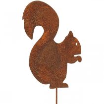 Wtyk ogrodowy wiewiórka patyna dekoracyjny korek 20cm