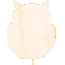 Produkt Drewniane paliki do kwiatów w kształcie sowy, do bukietów i doniczek, 31 cm, 12 sztuk
