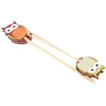 Produkt Drewniane paliki do kwiatów w kształcie sowy, do bukietów i doniczek, 31 cm, 12 sztuk