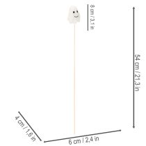 Produkt Figurki duchów na drewnianych patyczkach, dekoracja na Halloween, 54 cm, 8 sztuk