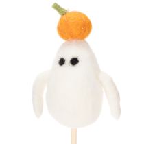 Produkt Figurki duchów na drewnianych patyczkach, dekoracja na Halloween, 54 cm, 8 sztuk