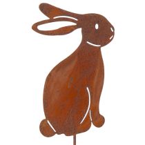 Produkt Palik ogrodowy królik do dekoracji wielkanocnej z rdzawym wykończeniem w stylu rustykalnym 60cm 4 szt.
