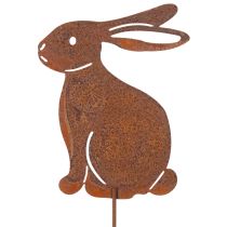 Produkt Palik ogrodowy królik do dekoracji wielkanocnej z rdzawym wykończeniem w stylu rustykalnym 60cm 4 szt.
